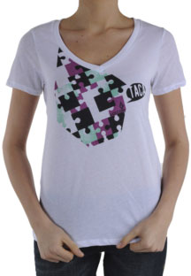 Volcom Autism Awareness Shirts for Girls - White